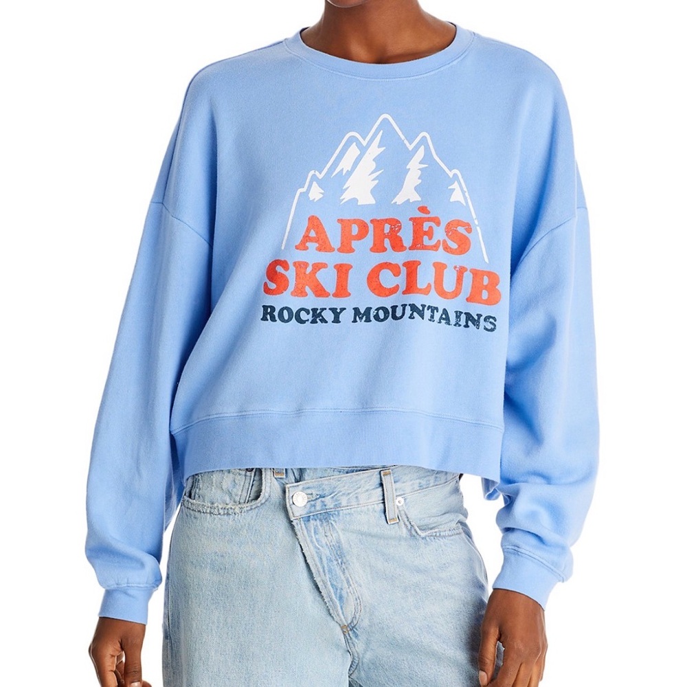 NWOT Chaser Blue Après Ski Club Sweatshirt - Picture 3 of 3